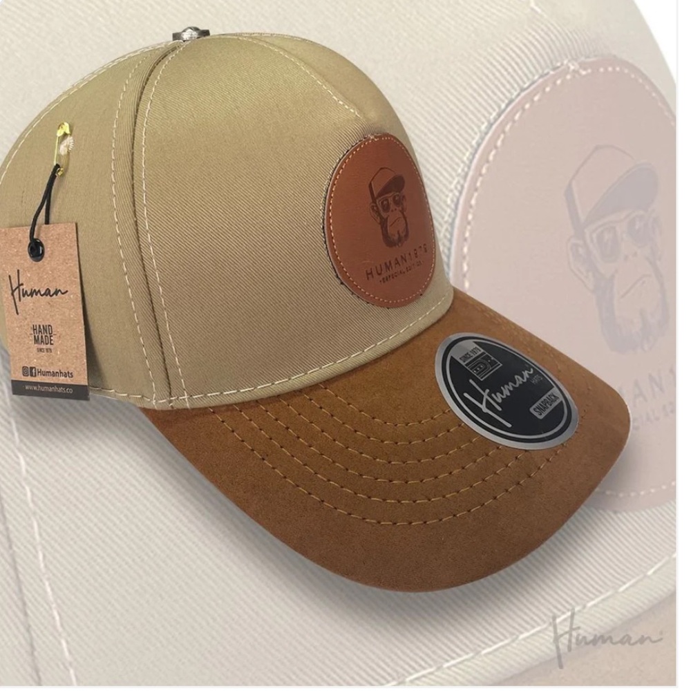 Human Hats Tan and Brown Cap unisex SnapBack